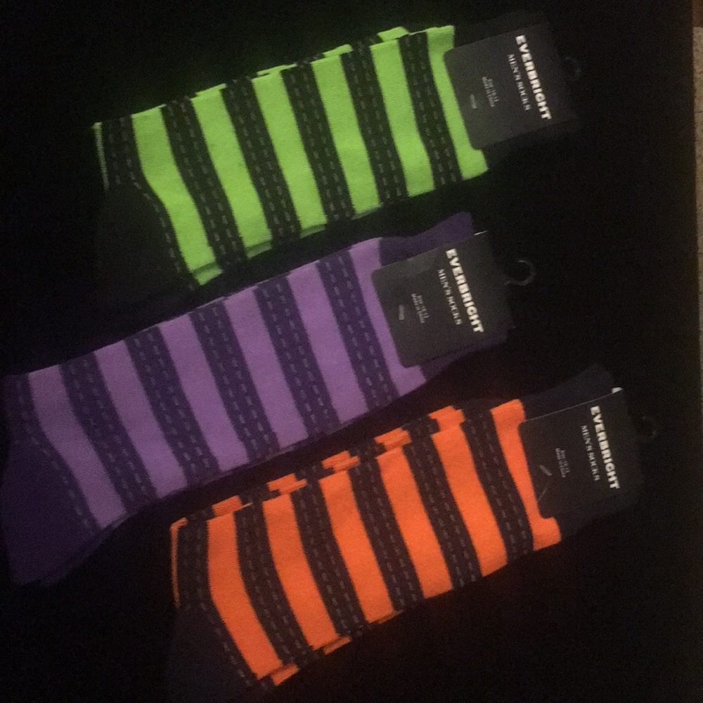 Men’s striped bright colored dress/novelty socks
